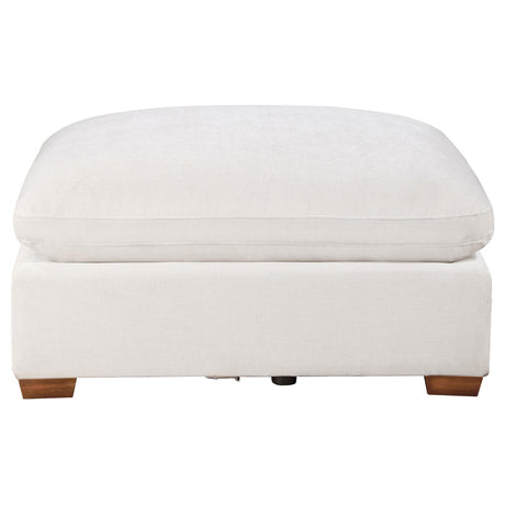 Lakeview Upholstered Ottoman Ivory 551463 - Ella Furniture