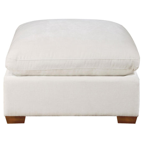 Lakeview Upholstered Ottoman Ivory 551463 - Ella Furniture