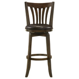 Lambert Pub Height Swivel Bar Stool With Upholstered Seat Dark Cherry 182509 - Ella Furniture