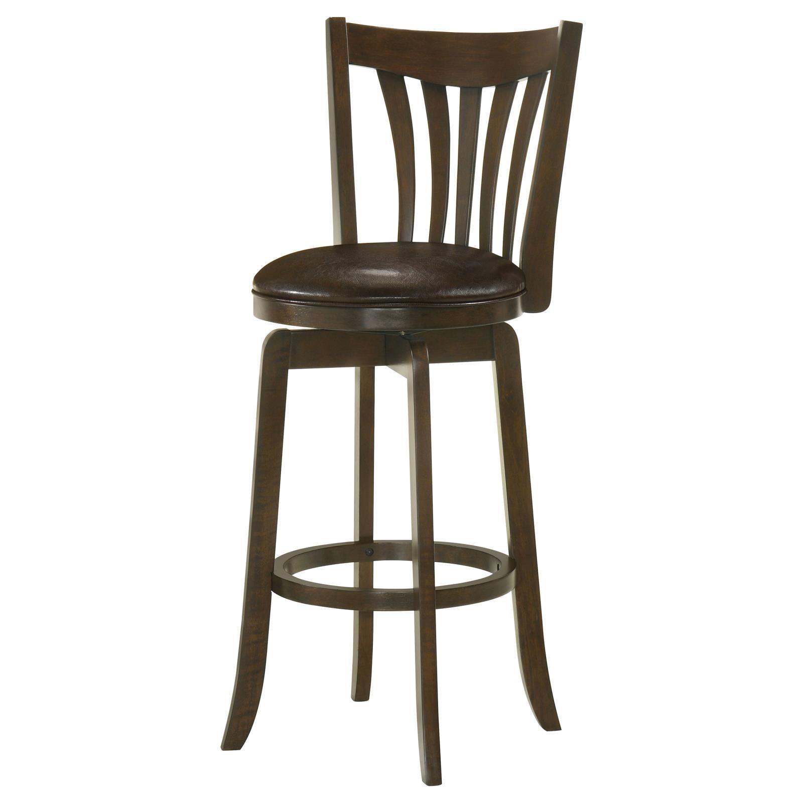 Lambert Pub Height Swivel Bar Stool With Upholstered Seat Dark Cherry 182509 - Ella Furniture