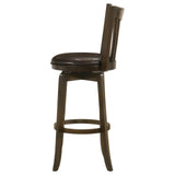 Lambert Pub Height Swivel Bar Stool With Upholstered Seat Dark Cherry 182509 - Ella Furniture