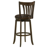 Lambert Pub Height Swivel Bar Stool With Upholstered Seat Dark Cherry 182509 - Ella Furniture