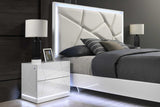 Lana White LED Nightstand - Ella Furniture