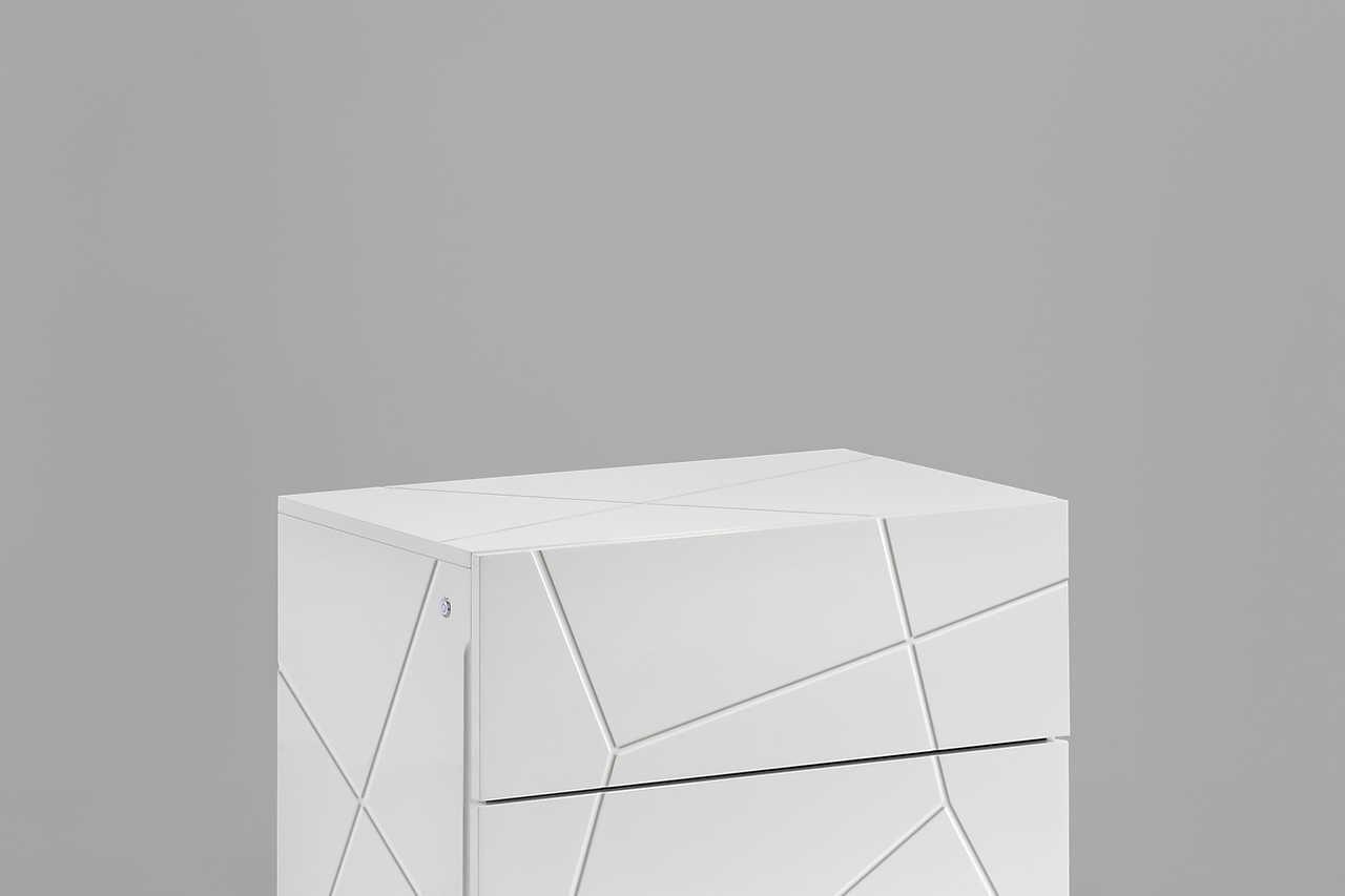 Lana White LED Nightstand - Ella Furniture