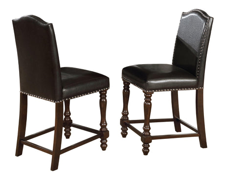 Langley Espresso Classic And Modern Wood Rectangular Counter Extendable Height Set - Ella Furniture
