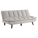 Laredo Upholstered Tufted Convertible Sofa Bed Light Grey 360017 - Ella Furniture