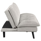 Laredo Upholstered Tufted Convertible Sofa Bed Light Grey 360017 - Ella Furniture