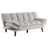 Laredo Upholstered Tufted Convertible Sofa Bed Light Grey 360017 - Ella Furniture