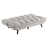 Laredo Upholstered Tufted Convertible Sofa Bed Light Grey 360017 - Ella Furniture