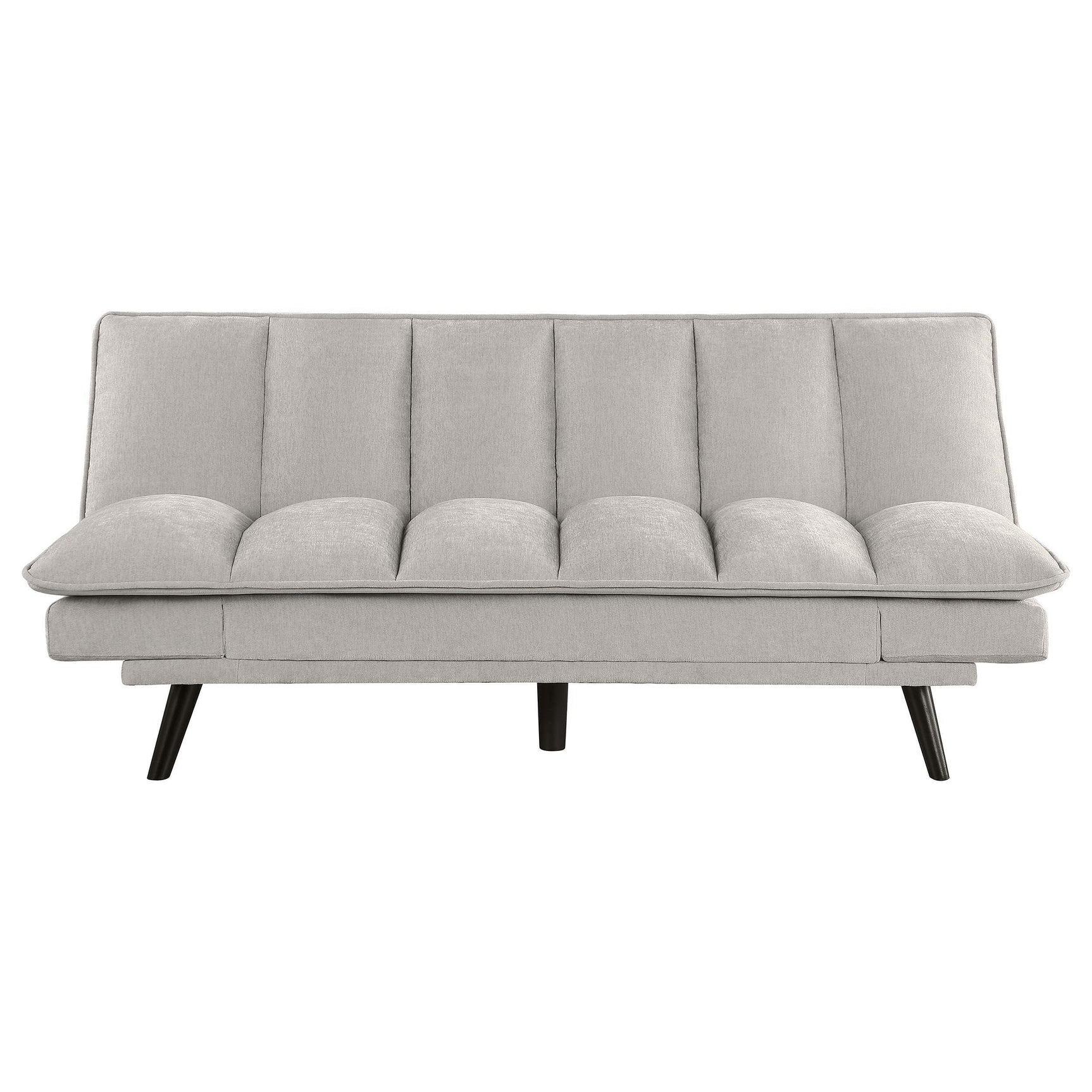 Laredo Upholstered Tufted Convertible Sofa Bed Light Grey 360017 - Ella Furniture
