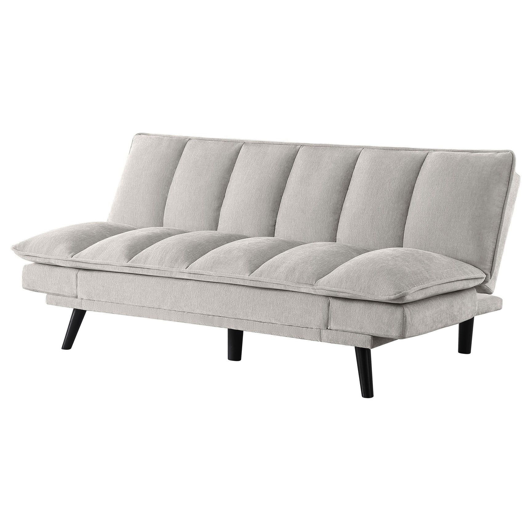 Laredo Upholstered Tufted Convertible Sofa Bed Light Grey 360017 - Ella Furniture