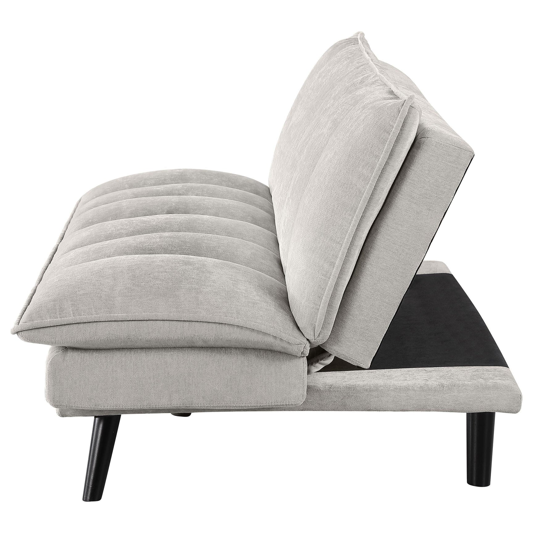 Laredo Upholstered Tufted Convertible Sofa Bed Light Grey 360017 - Ella Furniture