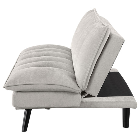 Laredo Upholstered Tufted Convertible Sofa Bed Light Grey 360017 - Ella Furniture