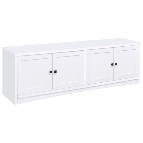 Laughlin 3-piece Entertainment Center with Gunmetal 724113 - Ella Furniture