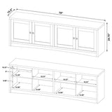 Laughlin 3-piece Entertainment Center with Gunmetal 724113 - Ella Furniture