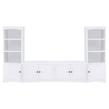 Laughlin 3-piece Entertainment Center with Gunmetal 724113 - Ella Furniture