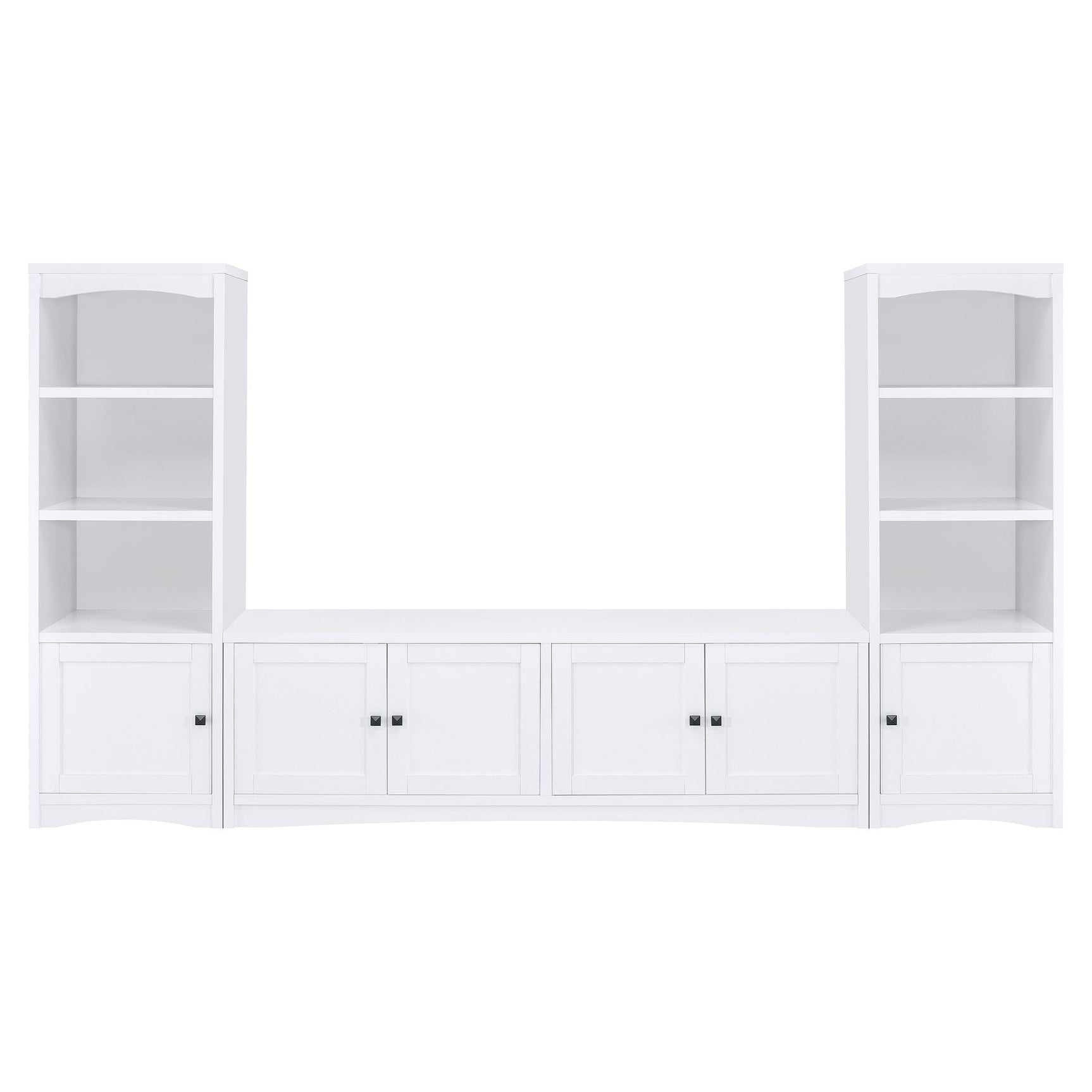 Laughlin 3-piece Entertainment Center with Gunmetal 724113 - Ella Furniture