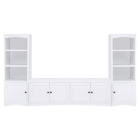 Laughlin 3-piece Entertainment Center with Gunmetal 724113 - Ella Furniture