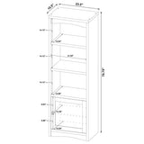 Laughlin 3-shelf Engineered Wood Media Tower White 724114 - Ella Furniture