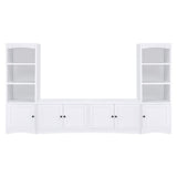 Laughlin 3-shelf Engineered Wood Media Tower White 724114 - Ella Furniture
