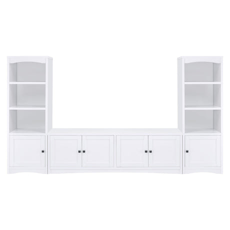 Laughlin 3-shelf Engineered Wood Media Tower White 724114 - Ella Furniture