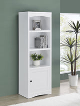 Laughlin 3-shelf Engineered Wood Media Tower White 724114 - Ella Furniture