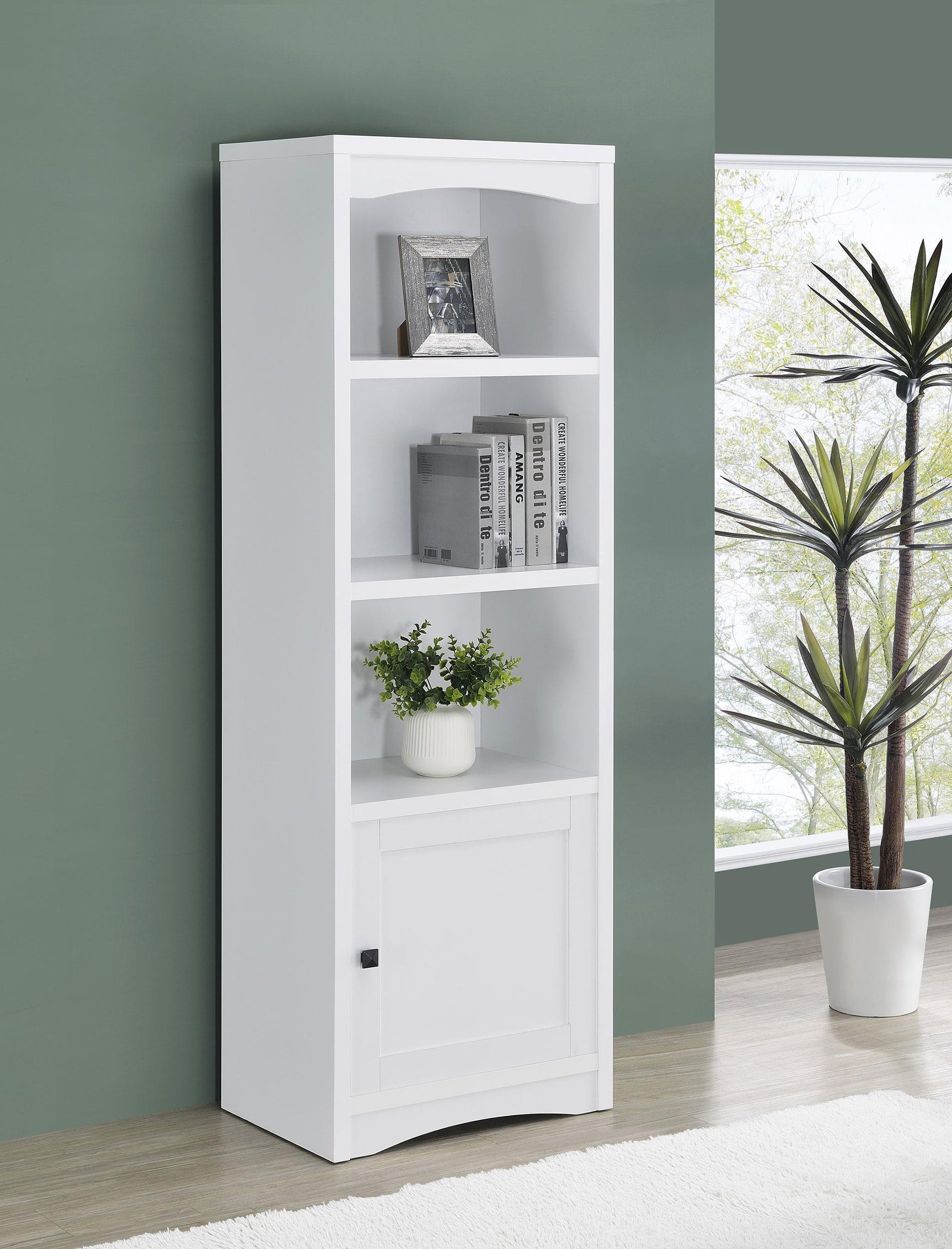 Laughlin 3-shelf Engineered Wood Media Tower White 724114 - Ella Furniture
