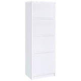 Laughlin 3-shelf Engineered Wood Media Tower White 724114 - Ella Furniture