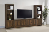 Laughlin 4-door Engineered Wood 78" TV Stand Dark Pine 724123 - Ella Furniture