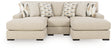 Laurelgrove Pebble Chenille,Performance Fabric,Next-Gen Nuvella™ 3-Piece Double Chaise Sectional from Ella Furniture