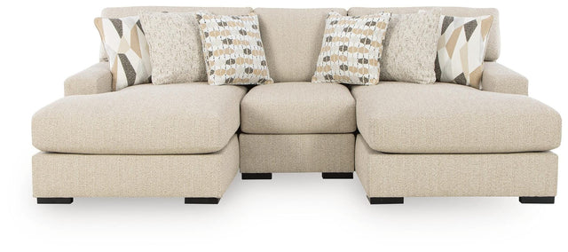 Laurelgrove Pebble Chenille,Performance Fabric,Next-Gen Nuvella™ 3-Piece Double Chaise Sectional from Ella Furniture