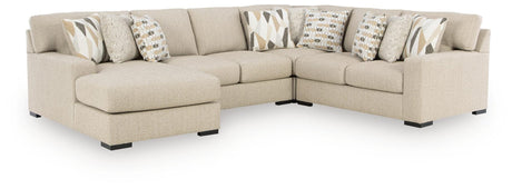 Laurelgrove Pebble Chenille,Performance Fabric,Next-Gen Nuvella™ 4-Piece Sectional with Chaise view 2