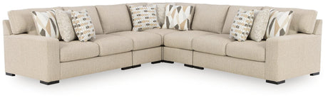 Laurelgrove Pebble Chenille,Performance Fabric,Next-Gen Nuvella™ 5-Piece Sectional from Ella Furniture