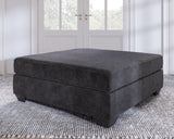 Lavernett Charcoal 4-Piece Sectional With Ottoman - Ella Furniture