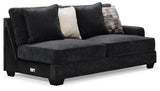 Lavernett Charcoal 4-Piece Sectional With Ottoman - Ella Furniture