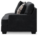 Lavernett Charcoal 4-Piece Sectional With Ottoman - Ella Furniture
