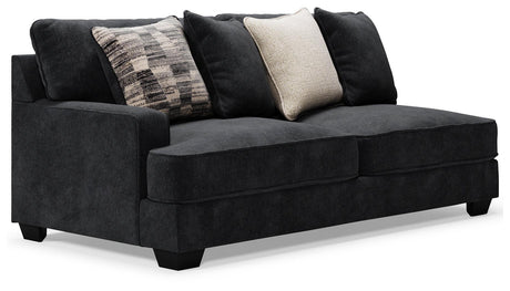 Lavernett Charcoal 4-Piece Sectional With Ottoman - Ella Furniture