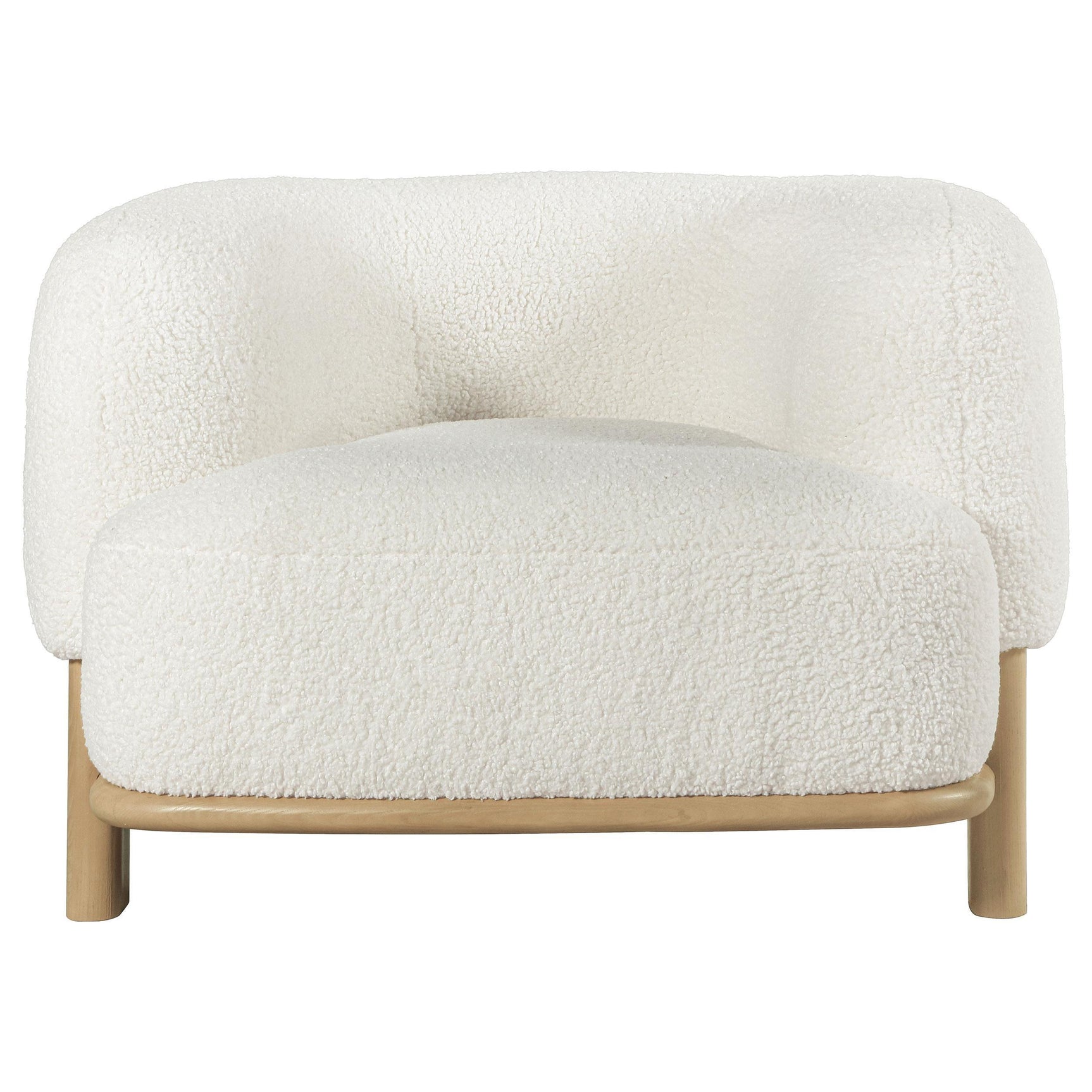 Lawler Upholstered Barrel Back Accent Chair Ivory 903169 - Ella Furniture