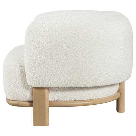 Lawler Upholstered Barrel Back Accent Chair Ivory 903169 - Ella Furniture