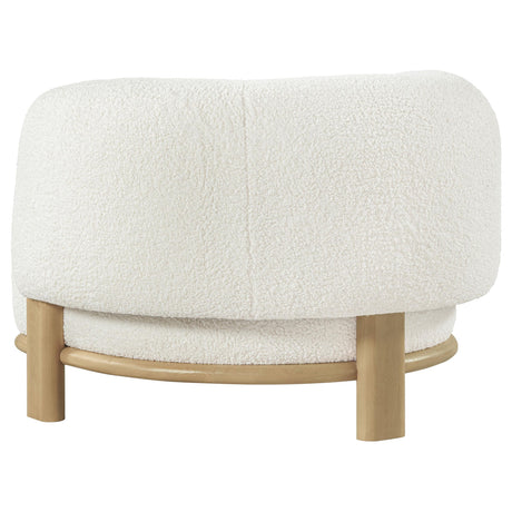 Lawler Upholstered Barrel Back Accent Chair Ivory 903169 - Ella Furniture