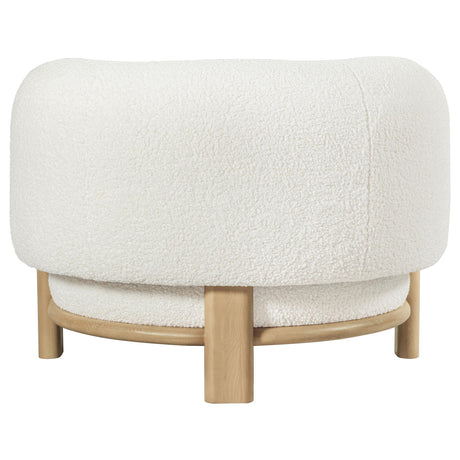 Lawler Upholstered Barrel Back Accent Chair Ivory 903169 - Ella Furniture
