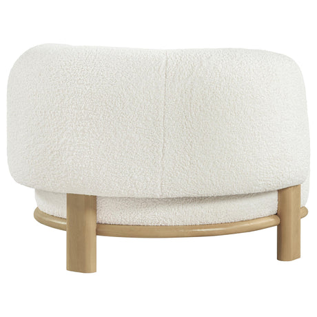 Lawler Upholstered Barrel Back Accent Chair Ivory 903169 - Ella Furniture
