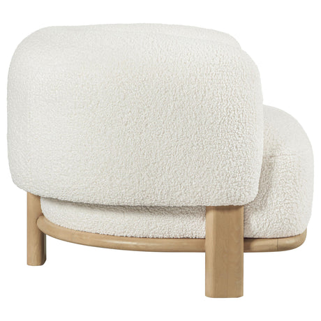 Lawler Upholstered Barrel Back Accent Chair Ivory 903169 - Ella Furniture