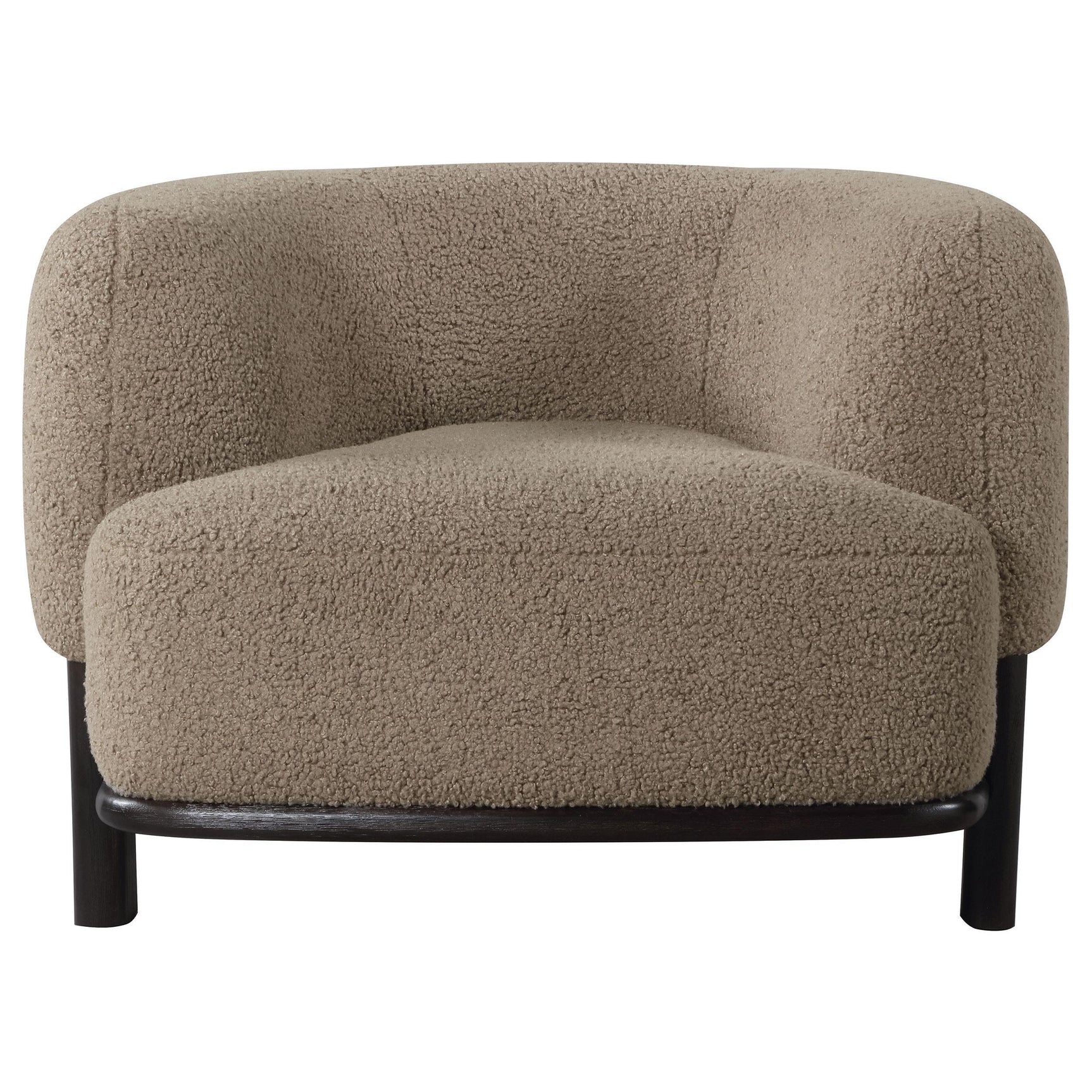 Lawler Upholstered Barrel Back Accent Chair Mushroom 903170 - Ella Furniture