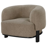 Lawler Upholstered Barrel Back Accent Chair Mushroom 903170 - Ella Furniture