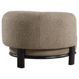 Lawler Upholstered Barrel Back Accent Chair Mushroom 903170 - Ella Furniture
