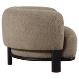 Lawler Upholstered Barrel Back Accent Chair Mushroom 903170 - Ella Furniture