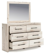 Lawroy Light Natural Dresser and Mirror - Ella Furniture