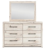 Lawroy Light Natural Dresser and Mirror - Ella Furniture