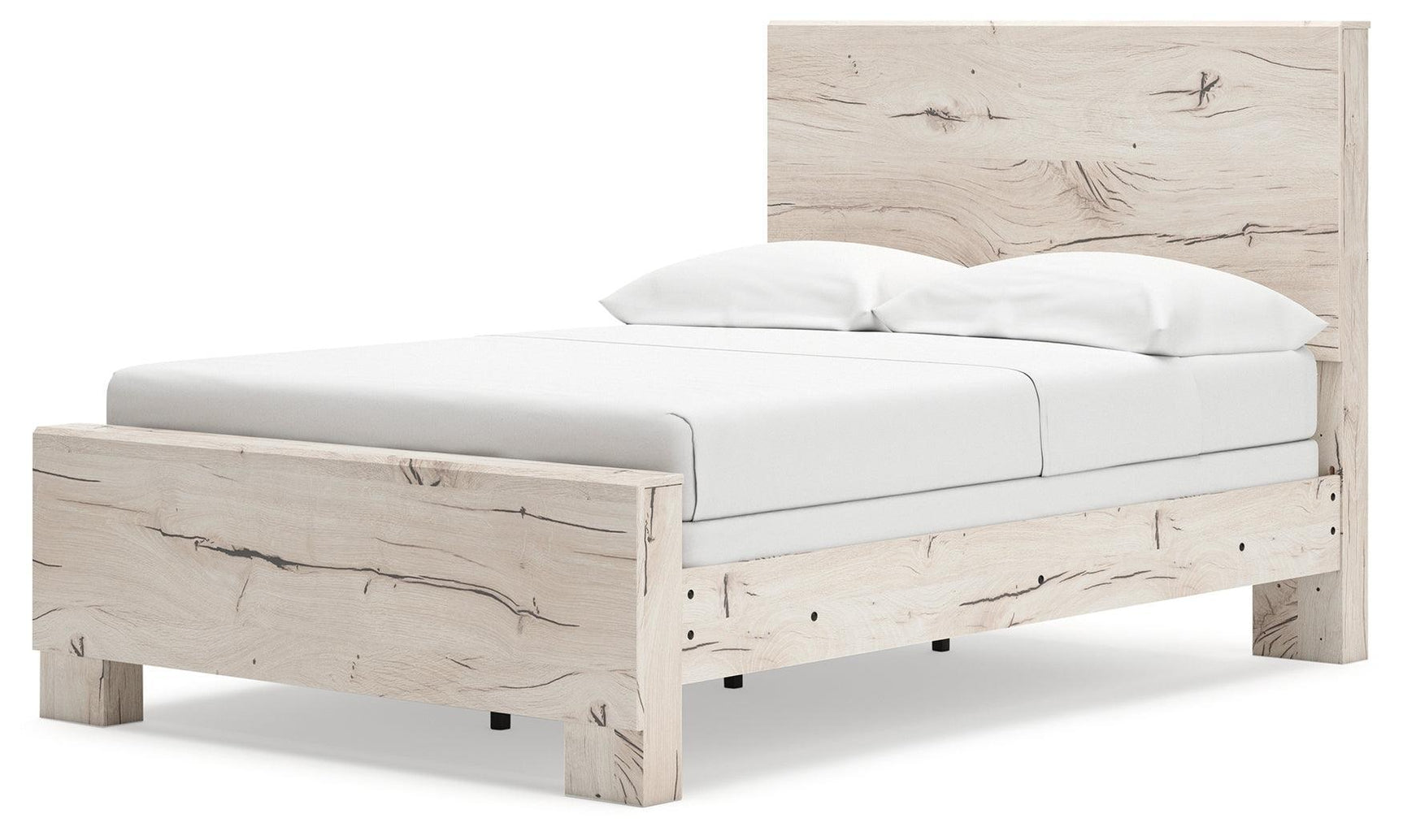 Lawroy Light Natural Full Panel Bed - Ella Furniture